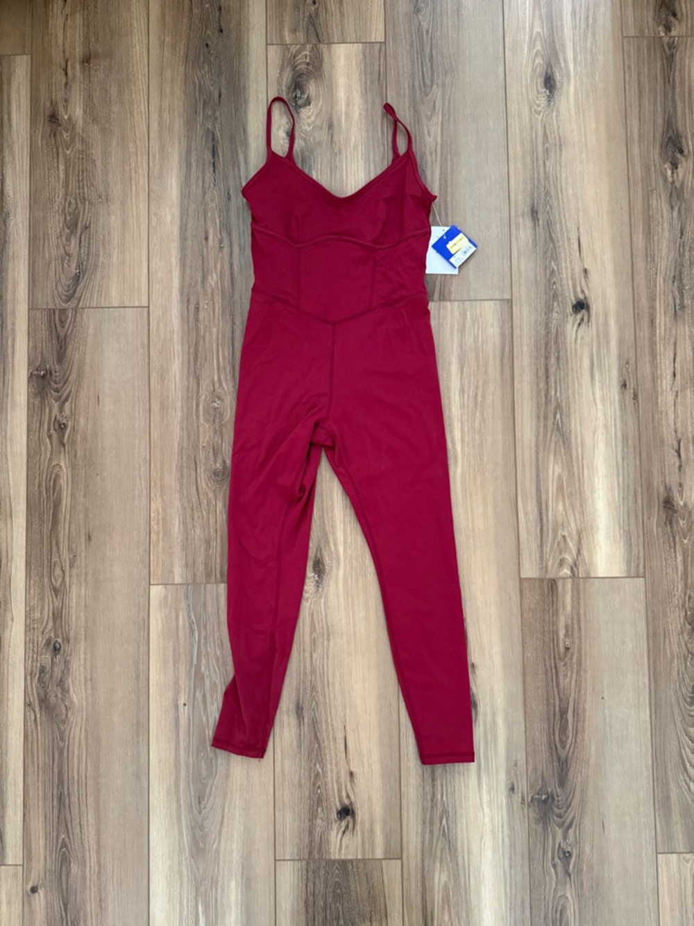 JoyLab Girls' Red Fitted One-Piece Bodysuit with Adjustable Straps